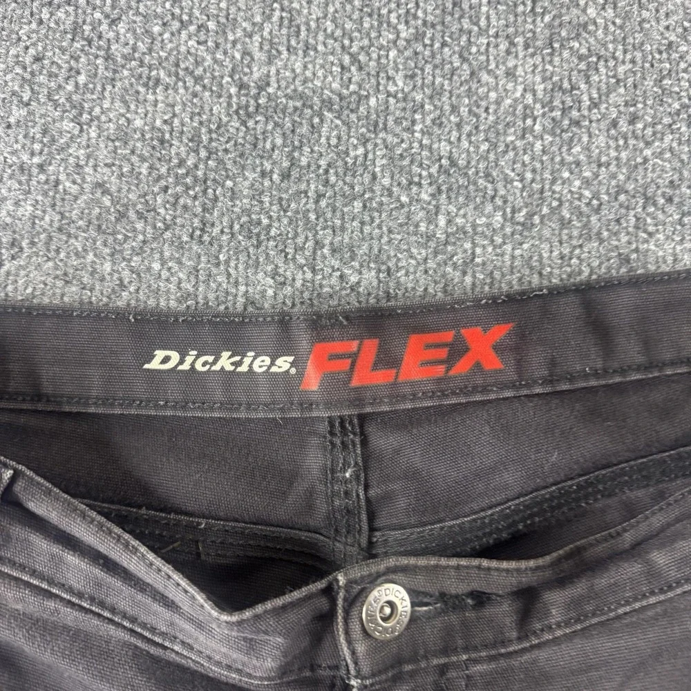 Dickies Flex Pants Mens 32x30 Black Carpenter Stretch Straight Leg Workwear